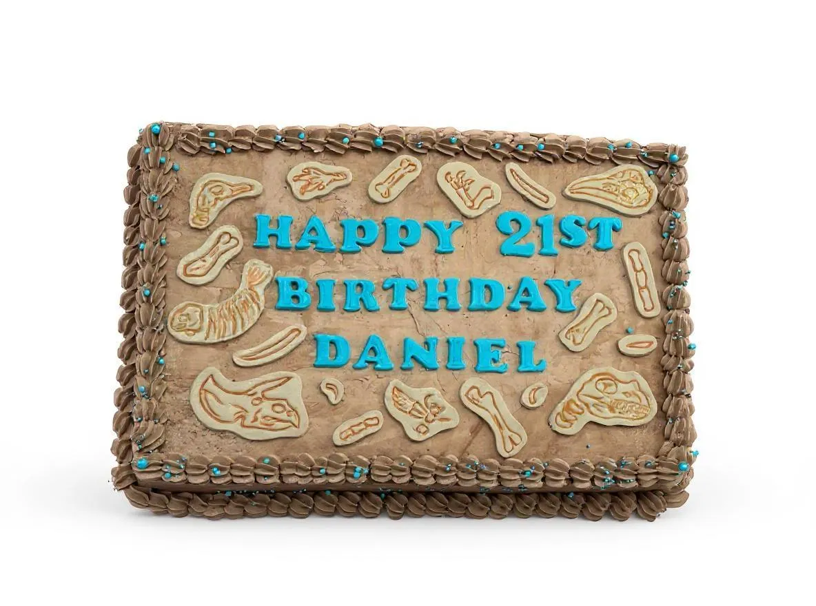 Daniel's 21st birthday cake with paleontology theme