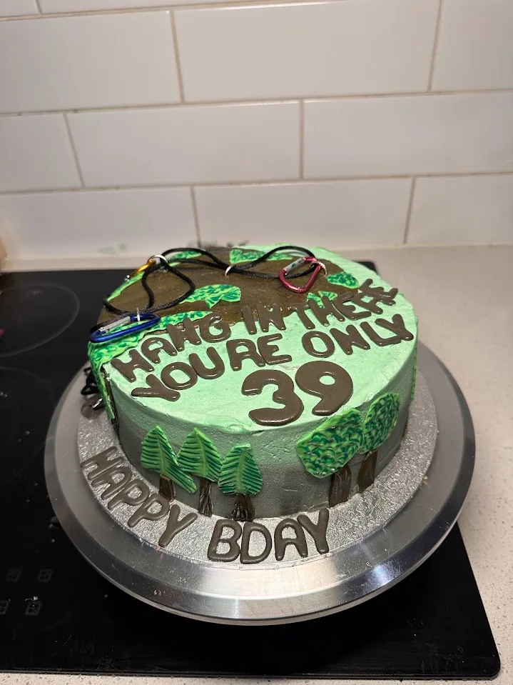 Pirate ship adventure cake with blue ocean buttercream